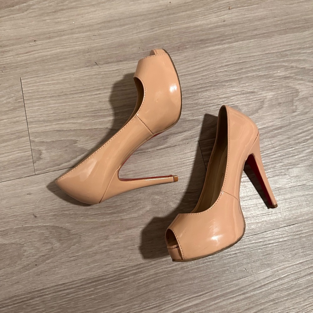 Nude Peep Toe Heels